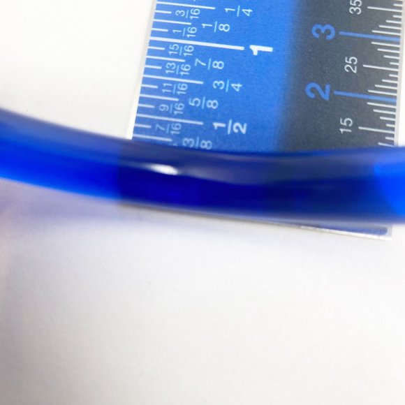 625 Six Vintage Lucite Blue Bangle Bracelet set - Picture 5 of 9